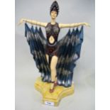 20th Century Art Deco style composition figure of a dancing girl