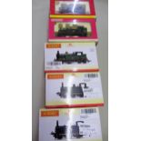 Group of five various Hornby Dublo gauge locomotives in original boxes Doesn't appear to be used