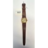 9ct Yellow gold cased gentleman's wristwatch with silvered dial, having subsidiary seconds and