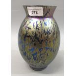 Royal Brierley studio glass baluster form lustre decorated vase, 20cms high