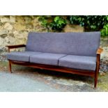 Guy Rogers, mid 20th Century ' Manhattan ' teak three seater sofa Generally in good condition,