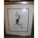 Z. Heindel, Limited Edition coloured print No.448 of 500, study of dancers, framed, 47cms x 40cms,