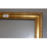 Rectangular gilt frame (aperture 555mm x 428mm), together with a frame (aperture 520mm x 373mm)