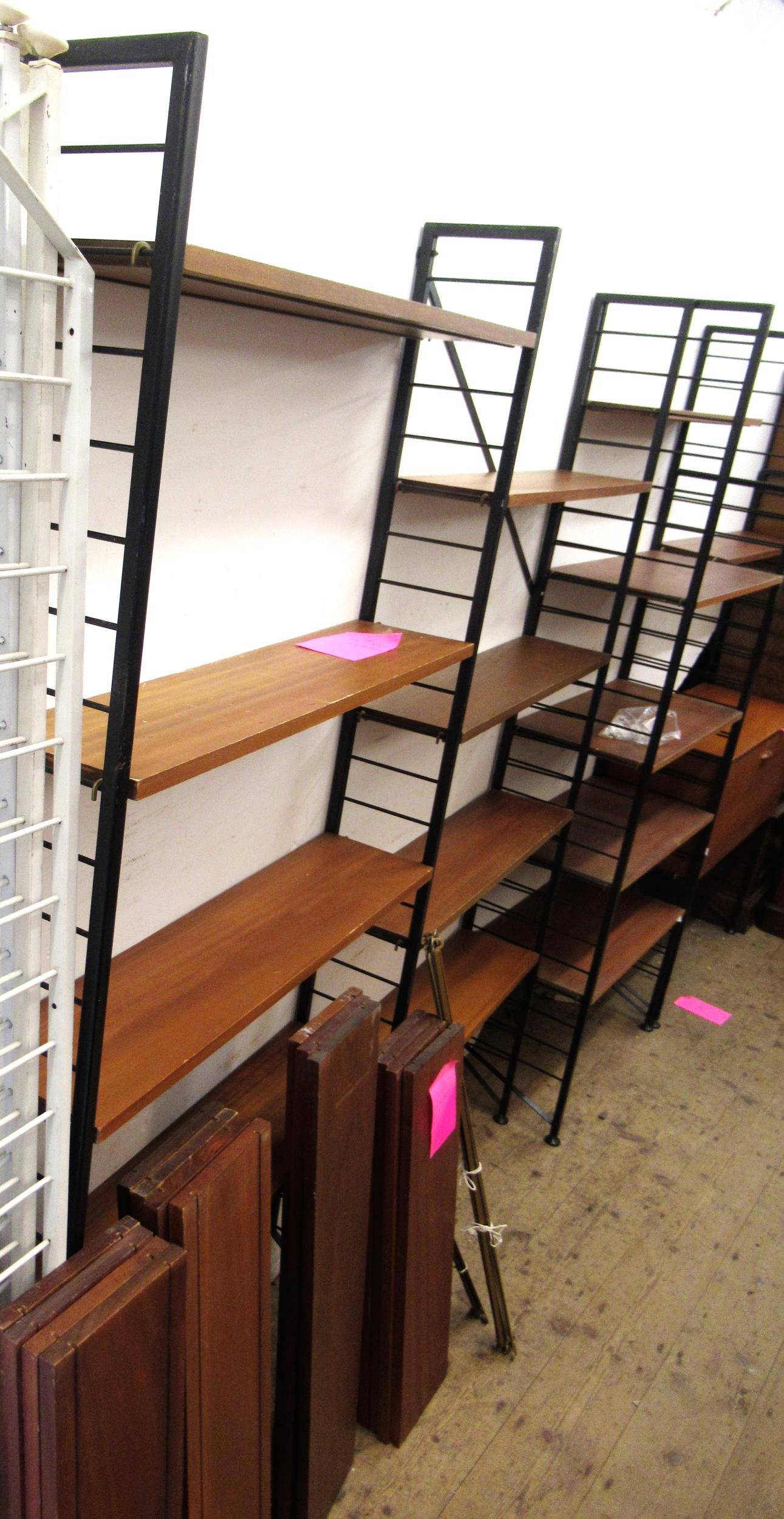 Large quantity of Ladderax modular shelving to include: bureau unit with fall front, one large and - Image 2 of 2