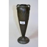 Late 19th / early 20th Century Continental Art Nouveau bronze two handled vase of ovoid tapering