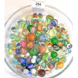 Collection of various glass marbles