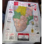 Large poster format map, South African railways, dated 1951, printed by Sir Joseph Causton & Sons