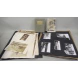 Two albums containing a collection of various postcards and a quantity of photographs, mounted