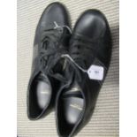 Saint Laurent, Paris, pair of gentleman's black leather SL/01 trainers, size 45.5