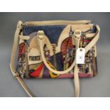 Baiadera handbag decorated with a hand painted design