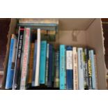 Box containing a collection of late 20th Century aviation related books