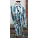 Strelitz, pink linen coat, Dumarsel cream checked coat, size 14 and a Dumarsel striped