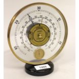 Jaeger circular glass barometer / thermometer, 16cm diameter