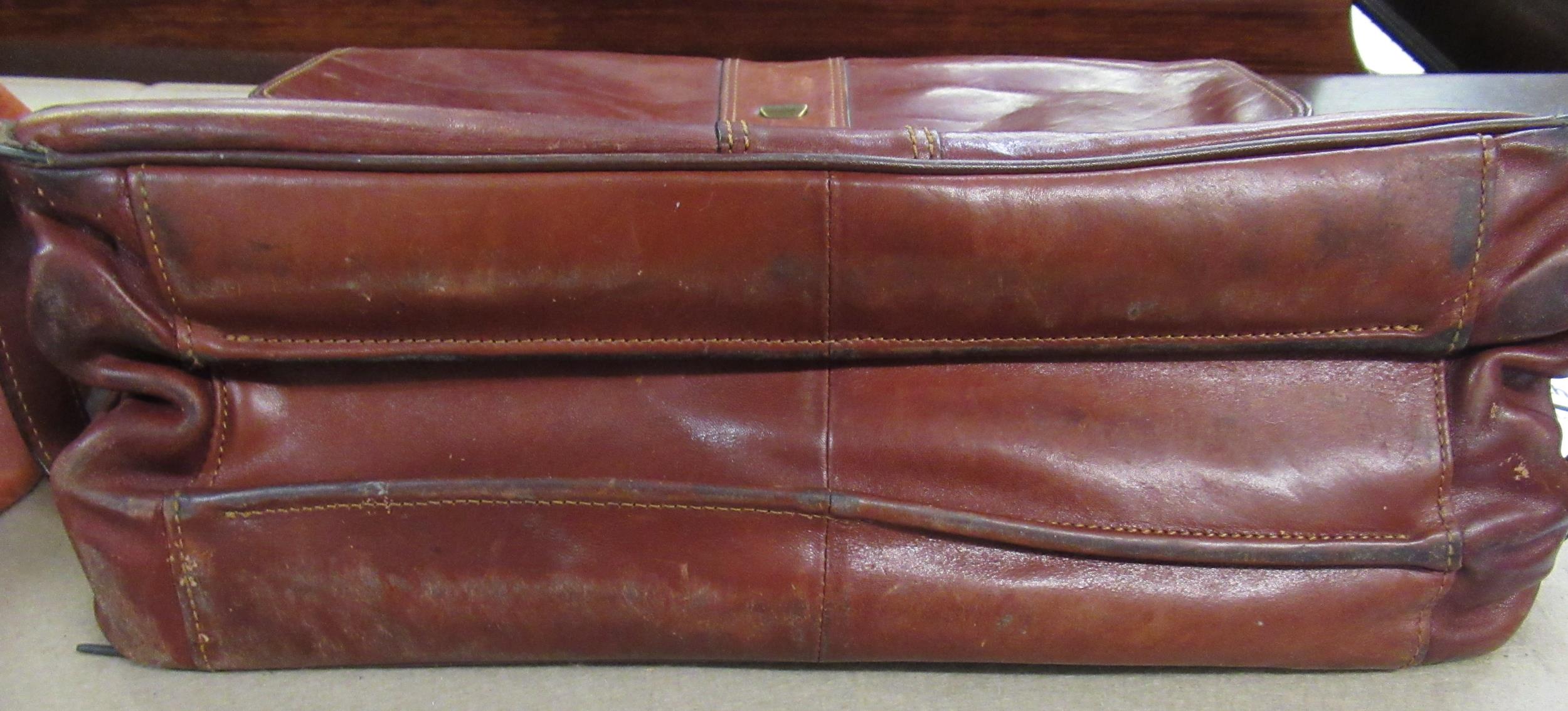 Tan leather attaché case by Piquadro, together with another leather briefcase Condition as shown - Image 7 of 17