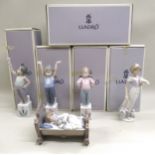 Group of three Lladro figures, ' Olympic Pride ', ' Olympic Torch ' and ' Olympic Champion ',