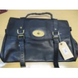 Mulberry Oversized Alexa black leather satchel bag (shoulder strap missing) Serial No. on back of