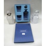 Waterford crystal Marquis decanter, two glass set in original box and two other decanters