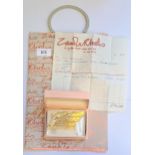 Zandra Rhodes brooch in box, with original receipt from 1978 and an accompanying carrier bag