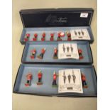 Group of three Britains lead figure sets Ceremonial Collection ' Bands of the life guards '