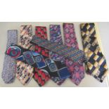 Quantity of various gentlemen's silk ties including Norman Hartnell and Hardy Amies