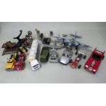 Small quantity of Meccano, diecast metal and other miscellaneous toys
