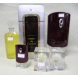 Large Cartier shop display perfume bottle , another Givenchy, and another Elizabeth Andrew