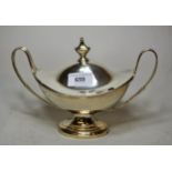 Irish silver two handled pedestal sauce tureen and cover in George III style, Dublin 1972, 18oz t