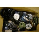 Large quantity of modern named fly and centre pin reels including The Merlin, J.W. Young & Sons,