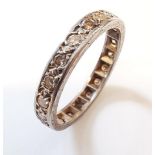 White metal and diamond set full eternity ring