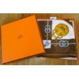 Hermes, Paris, ' Cliquetis ' silk scarf, in original box