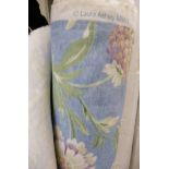 Large roll of Laura Ashley floral design fabric marked 2002