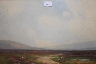 A. MacDonald, watercolour ' The Moors near Lydford, Devon ', signed A. MacDonald, 34 x 67cm, gilt
