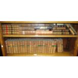 Twenty five volumes, ' Waverley Novels ', leather bound, together with a box containing other