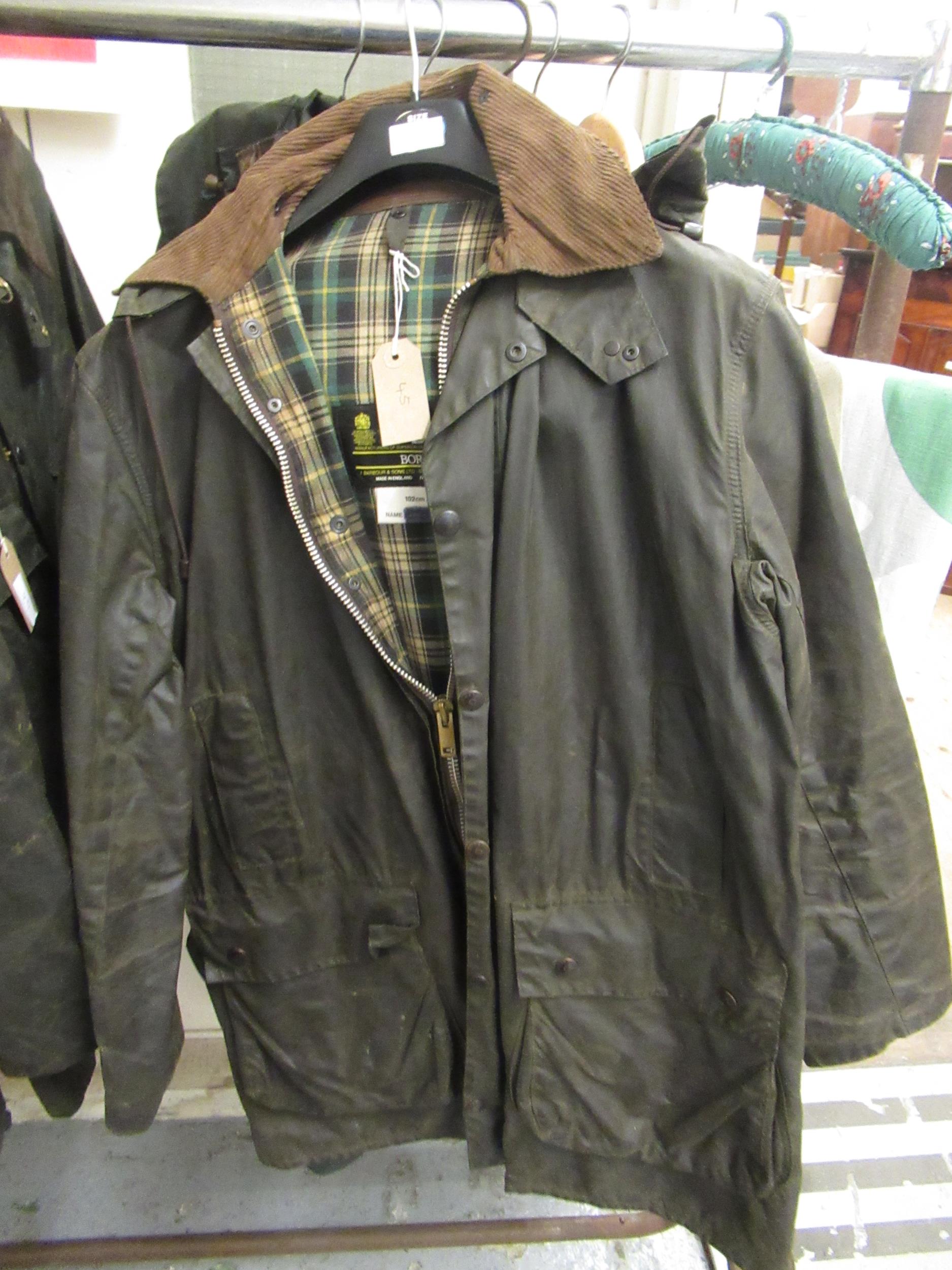 Barbour Border jacket, together with a Barbour wading jacket Various areas of wear, scuffs and - Image 5 of 21