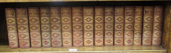 Part leather bound set, ' Works of Dickens ' together with a large quantity of miscellaneous antique