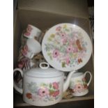 Wedgwood Meadowsweet pattern floral decorated tea service