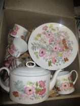 Wedgwood Meadowsweet pattern floral decorated tea service