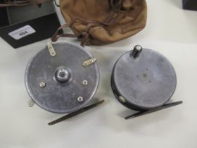 Hardy ' The Longstone ' fly reel, together with a Hardy ' The Perfect ' fly reel, 3 and 7/8ins