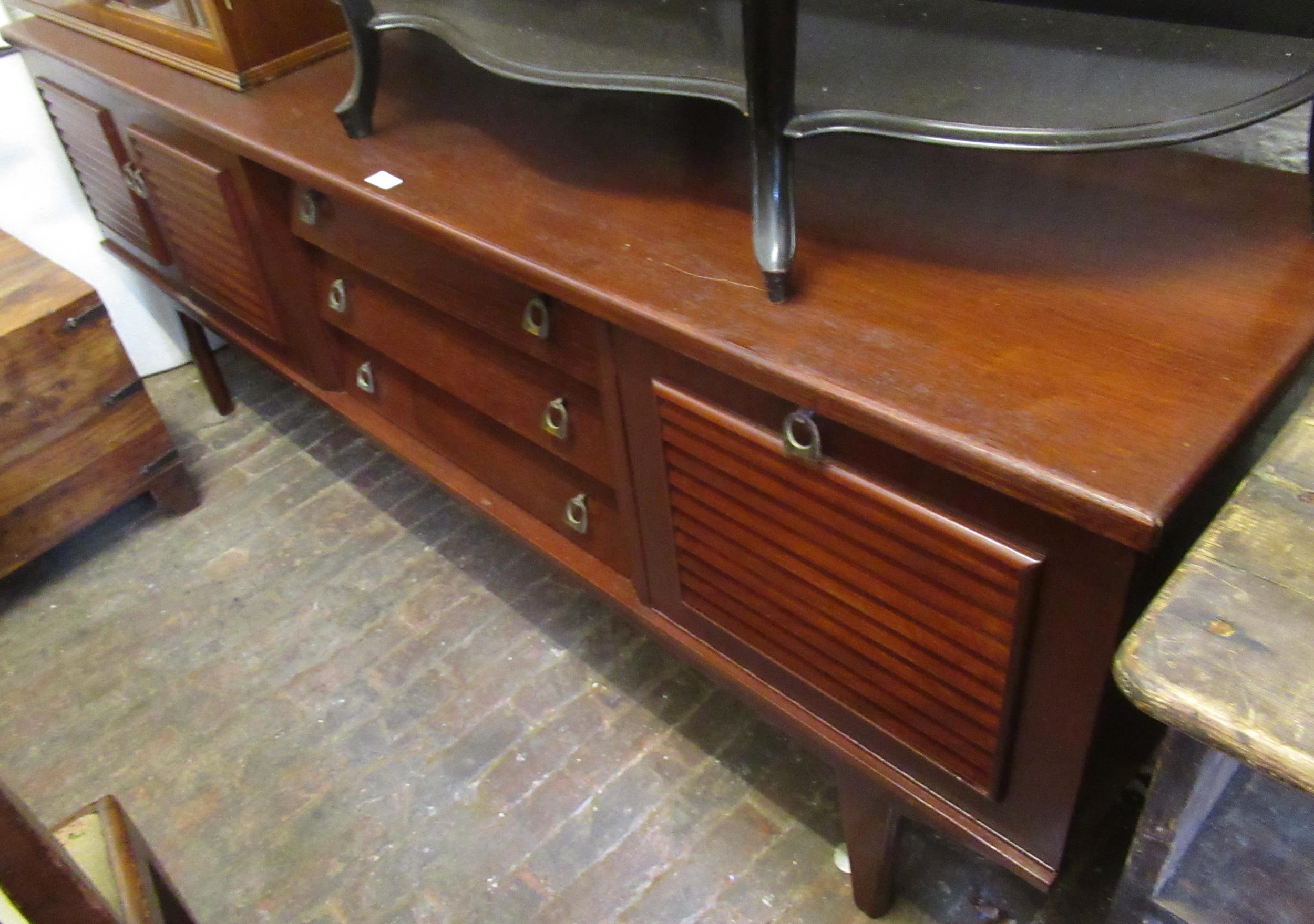 Mid 20th Century teak sideboard 198cm wide x 45cm deep x 77cm tall