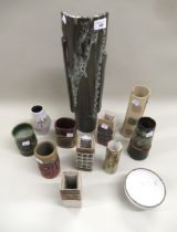 Large 20th Century art pottery vase, together with a quantity of various other art pottery and