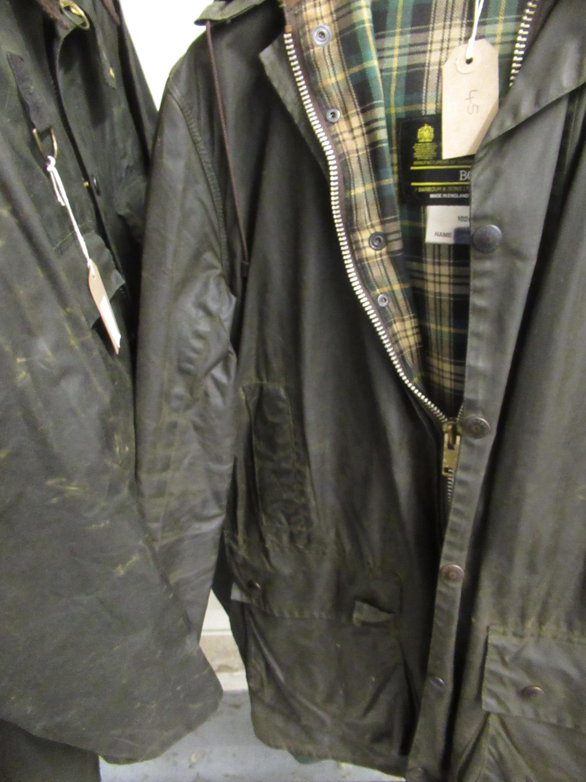 Barbour Border jacket, together with a Barbour wading jacket Various areas of wear, scuffs and - Image 9 of 21