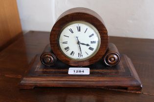 Rosewood inlaid mantel clock having early 19th Century watch movement by Henry Massy, London and