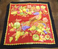 Salvatore Ferragamo, ladies silk headscarf, 86cm square In good condition