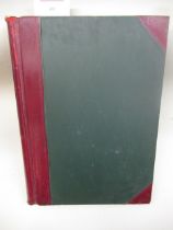 Large late 19th / early 20th Century part leather bound alphabetical address book, with marbled