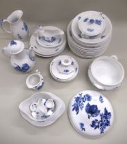 Quantity of various Royal Copenhagen blue and white floral decorated dinnerware including various
