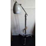 Floorstanding adjustable Anglepoise type lamp on chrome stand