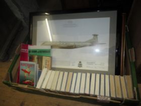 Twenty two various Observer aircraft books, together with two aircraft detail books and two framed