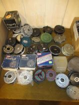 Two Leeda Rimfly reels in original boxes, together with a Leeda LC series reel in original box and a