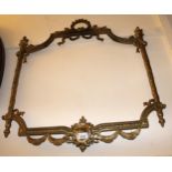 French gilt brass mirror frame (no mirror)