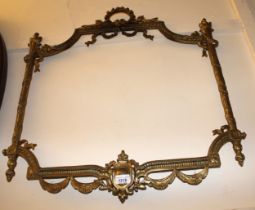 French gilt brass mirror frame (no mirror)